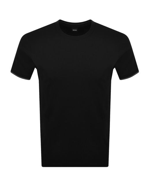 BOSS BUSINESS Black Boss C Taut 90 T Shirt for men