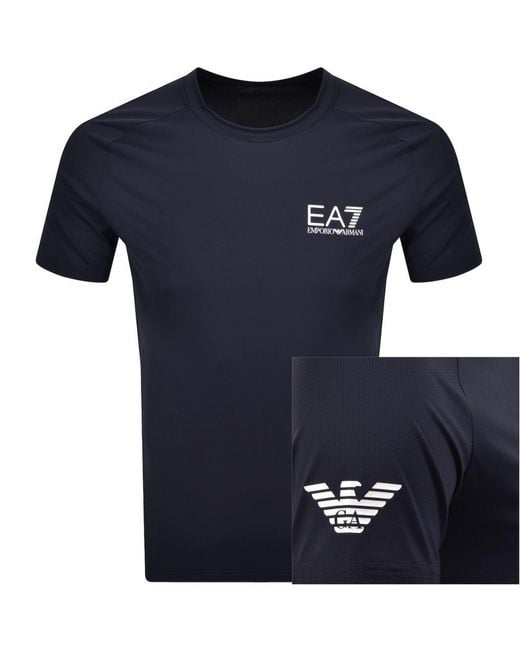 EA7 Blue Emporio Armani Ventus7 T Shirt for men
