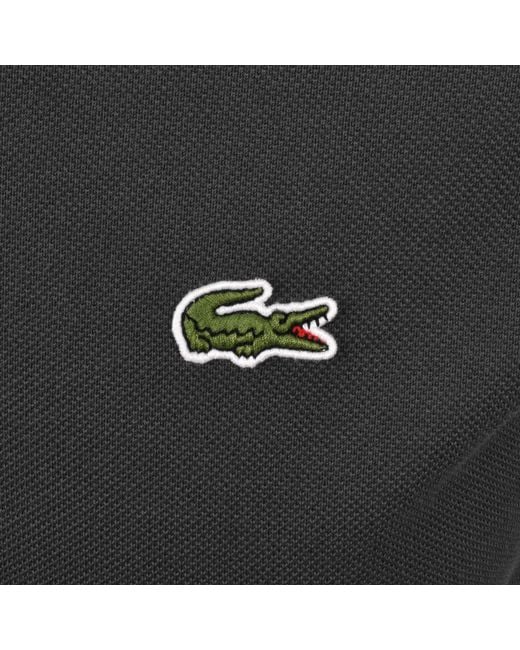 Lacoste Black Short Sleeved Polo T Shirt for men