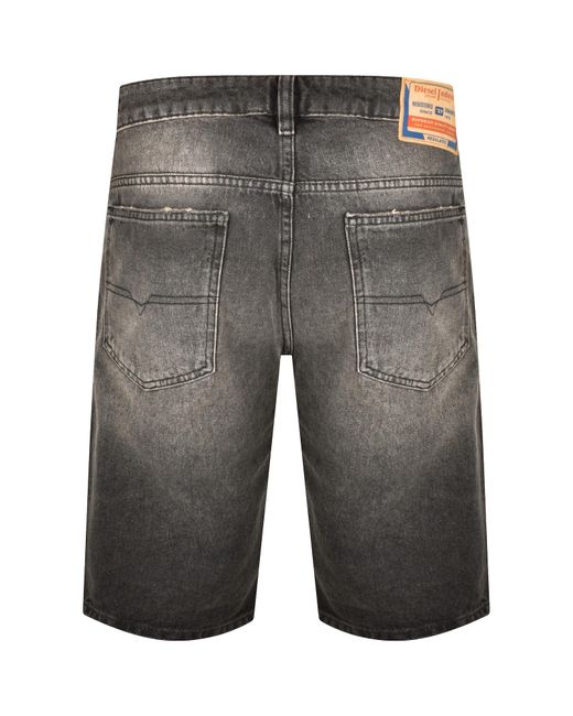 DIESEL Gray Denim Slim Shorts for men