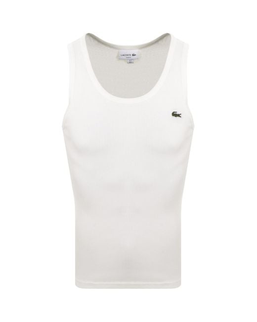 Lacoste White Slim Fit Vest for men