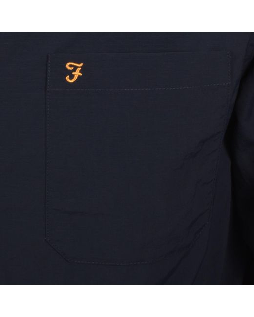 Farah Blue Farah Fintoni Zip Overshirt for men
