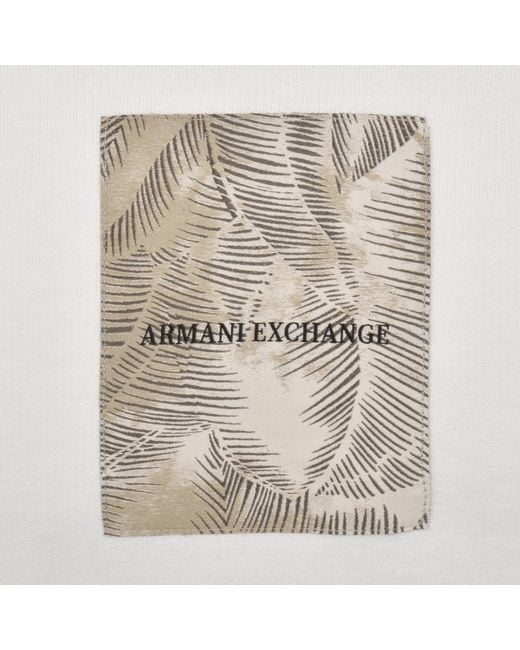 ARMANI EXCHANGE White Logo Hoodie Off for men