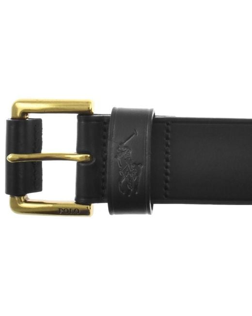 Ralph Lauren Black Leather Belt for men