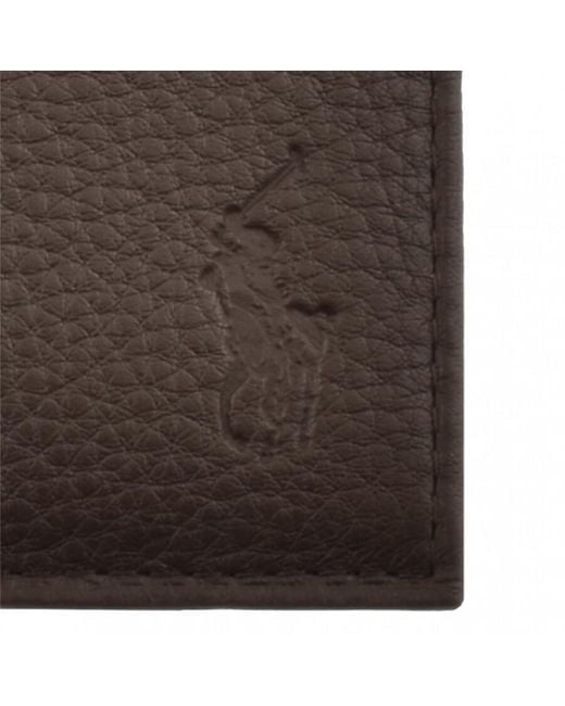 Ralph Lauren Brown Leather Card Holder for men