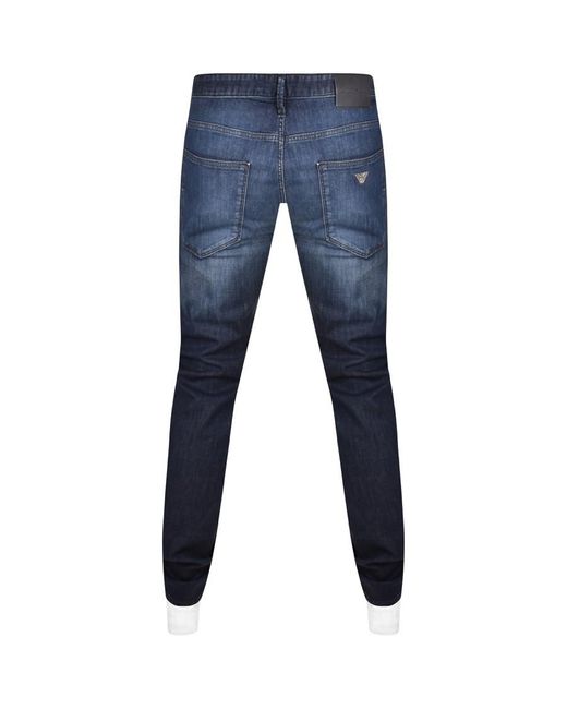 Armani Blue Emporio J06 Slim Fit Jeans Mid Wash for men