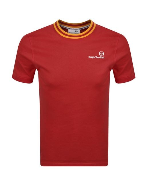 Sergio Tacchini Red Rainer Fc T Shirt for men