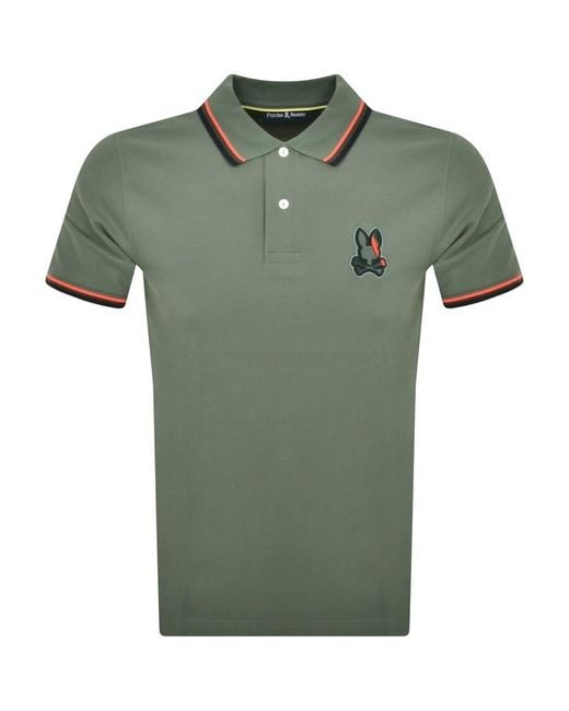 Psycho Bunny Green Apple Valley Polo T Shirt for men