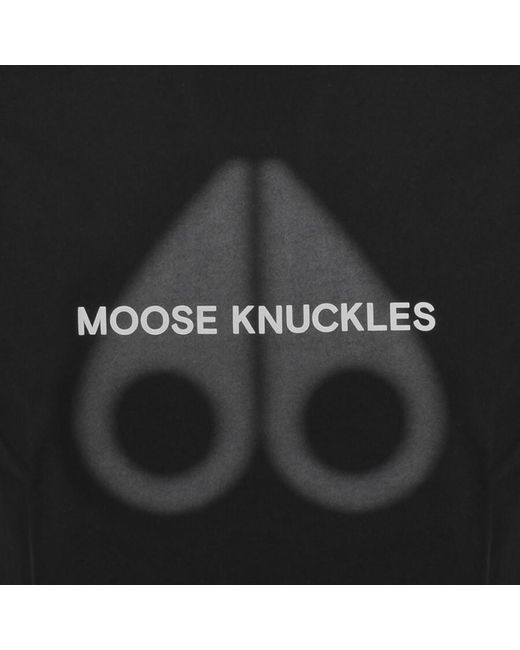 Moose Knuckles Black Riverdale T Shirt for men