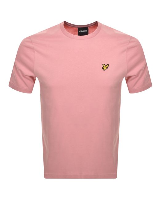 Lyle & Scott Pink Crew Neck T Shirt for men