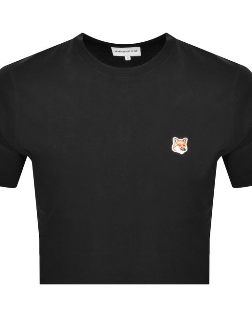 Maison Kitsuné Black Fox Head Patch T Shirt for men