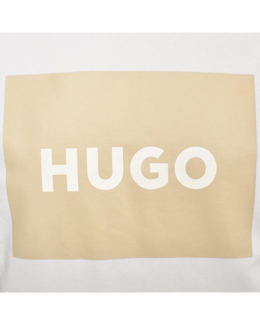 HUGO White Duragol 222 Sweatshirt for men