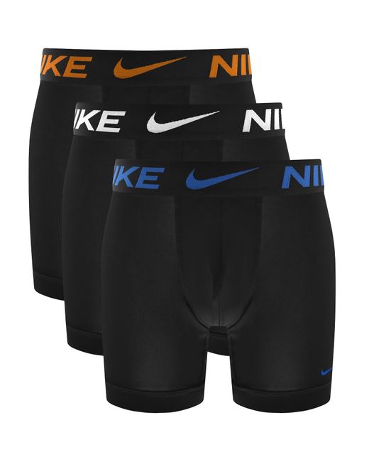 Nike Black Essential Micro 3 Pack Boxer Briefs for men