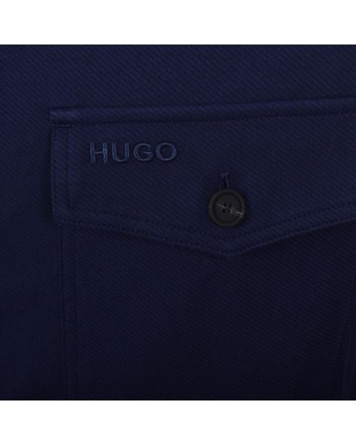HUGO Blue Enalu Overshirt Jacket for men