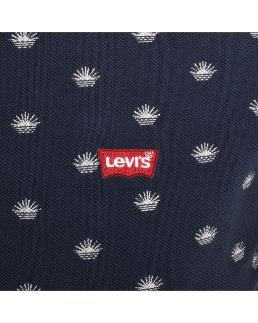 Levi's Blue Original Hm Short Sleeved Polo T Shirt for men