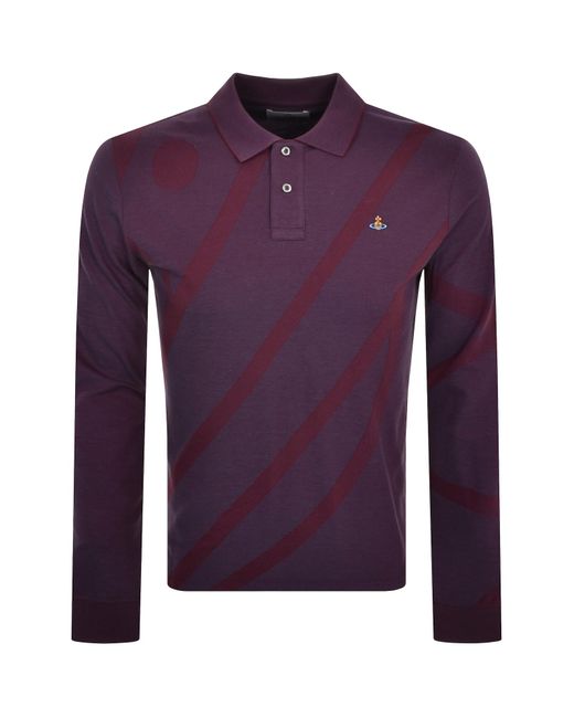 Vivienne Westwood Purple Long Sleeve Polo T Shirt for men