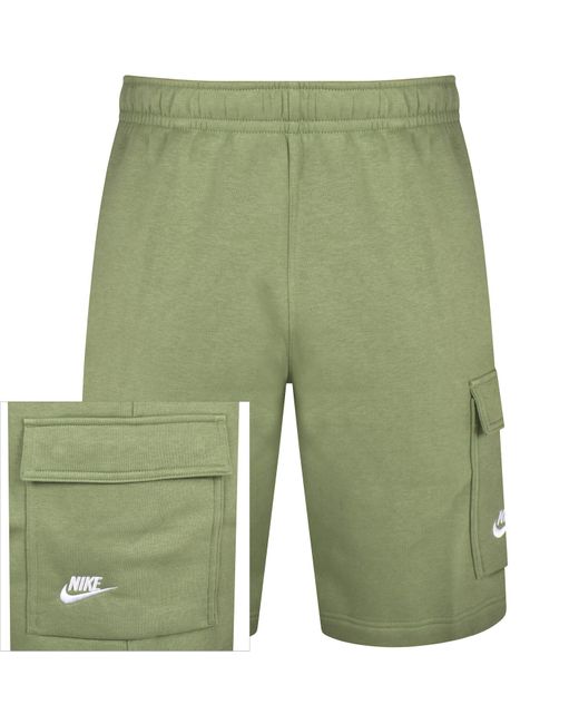 Nike Green Club Logo Cargo Shorts for men