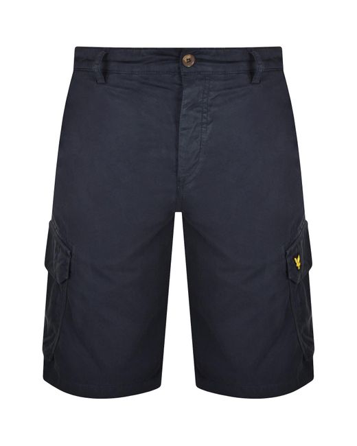 Lyle & Scott Blue Wembley Cargo Shorts for men
