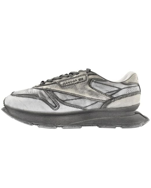 Reebok Gray Classic Leather Trainers for men