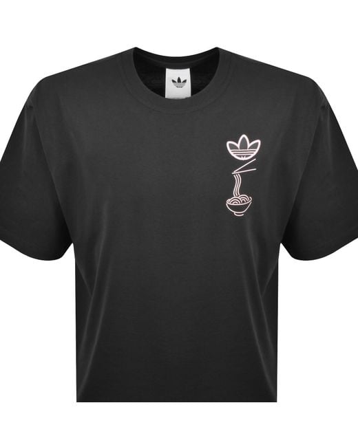 Adidas Originals Black Soba Cat Graphic T Shirt for men