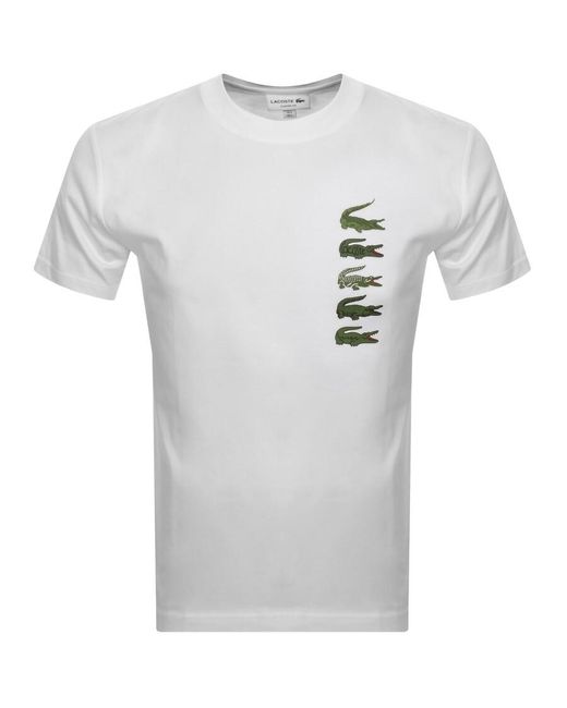 Lacoste Gray Crew Neck T Shirt for men