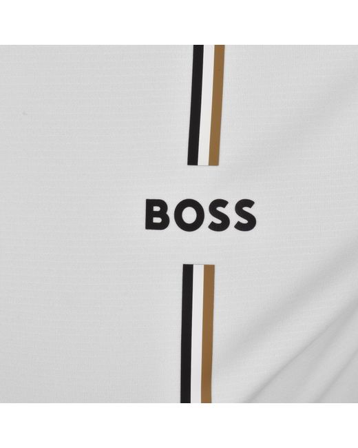 Boss Gray Boss Toc Game 3 Short Sleeve Polo for men