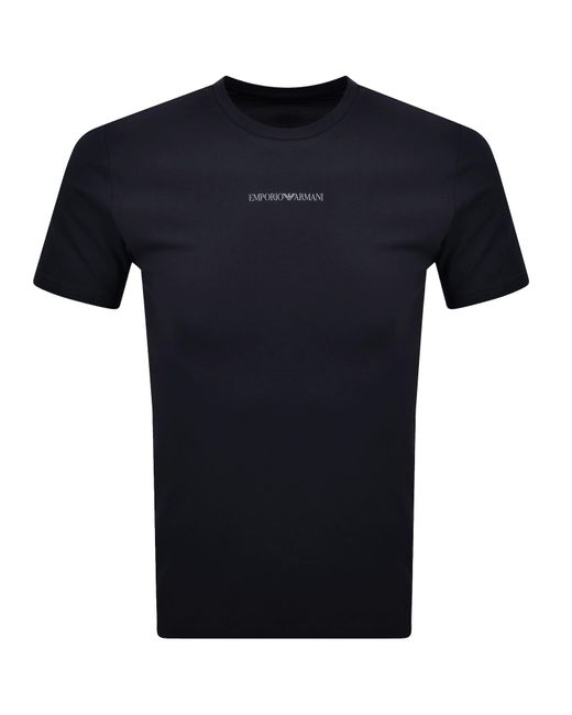 Armani Blue Emporio Logo T Shirt for men