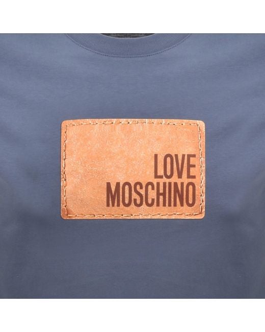 Moschino Blue Graphic T Shirt for men