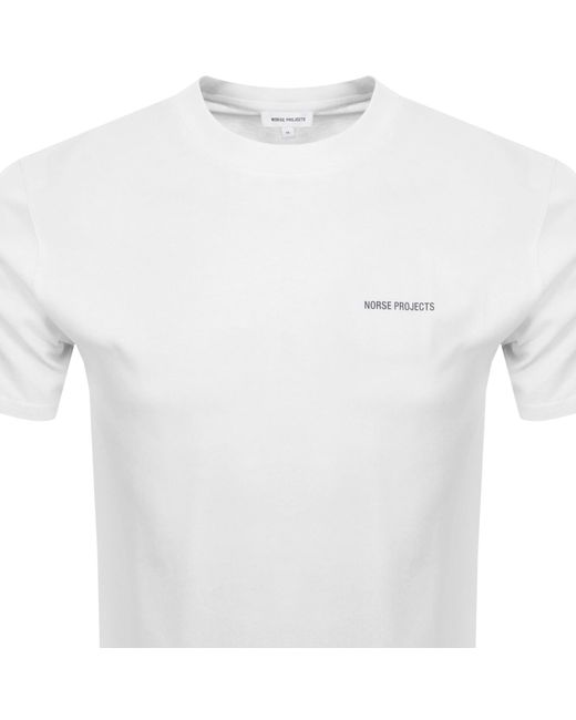 Norse Projects White Simon Loose Fit T Shirt for men
