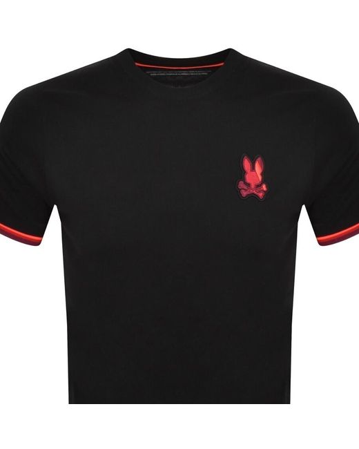 Psycho Bunny Black Apple Valley T Shirt for men