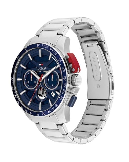 Tommy Hilfiger Blue Chronograph Bank Watch for men