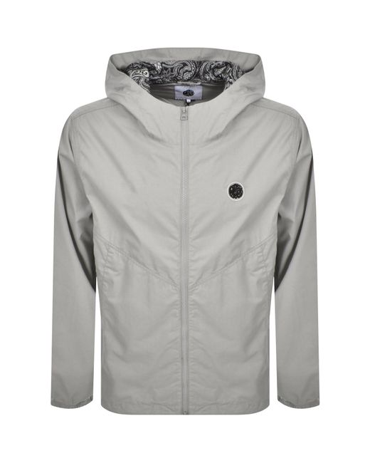 Pretty Green Gray Feltham Hooded Jacket for men