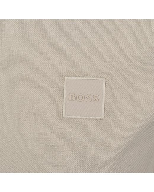 Boss Gray Boss Long Sleeve Passerby Polo T Shirt for men