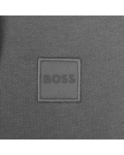Boss Gray Boss Zetrust Half Zip Sweatshirt for men
