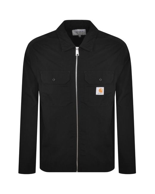 Carhartt Black Long Sleeve Craft Zip Shirt for men