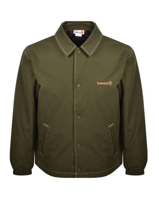 Timberland Green Canvas Coach Jacket for men