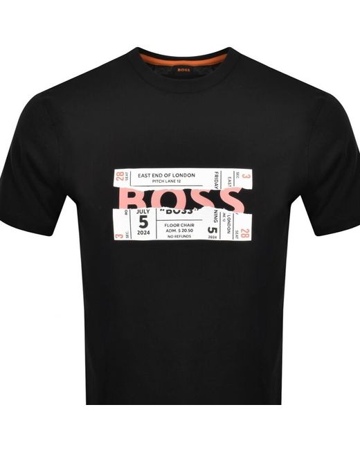 Boss Black Boss Ticket Logo T Shirt for men