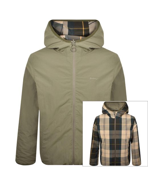 Barbour Green Reversible Kemble Showerproof Jacket for men