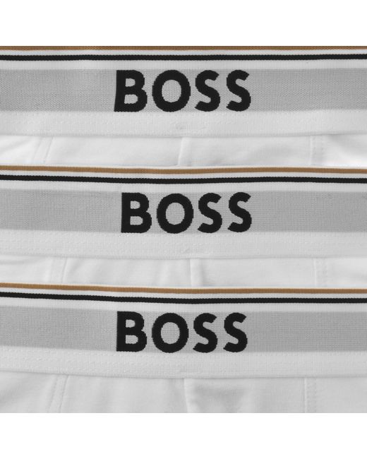 BOSS BUSINESS White Boss Underwear 3 Pack Boxer Briefs for men