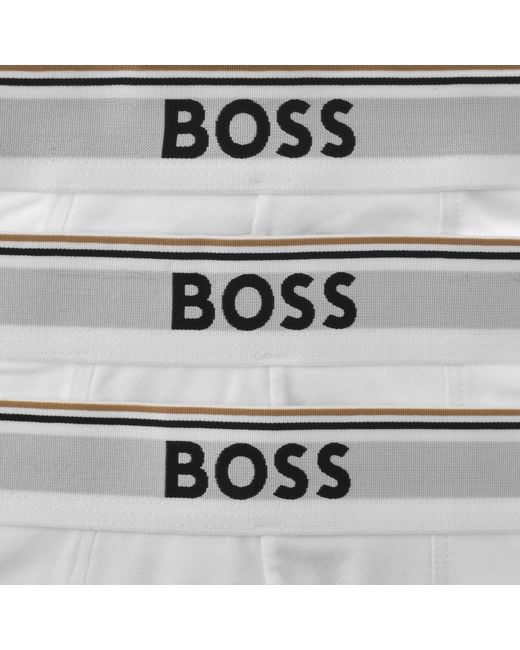 BOSS BUSINESS White Boss Underwear 3 Pack Boxer Briefs for men