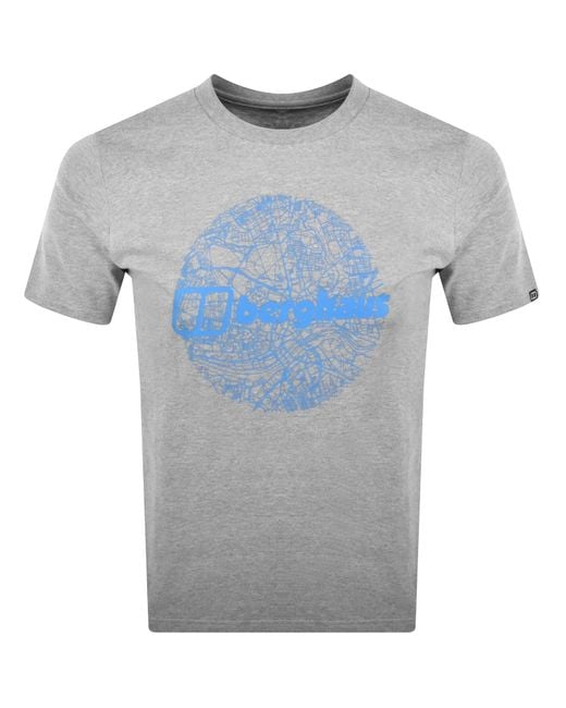 Berghaus Blue Map Of The Moon T Shirt for men
