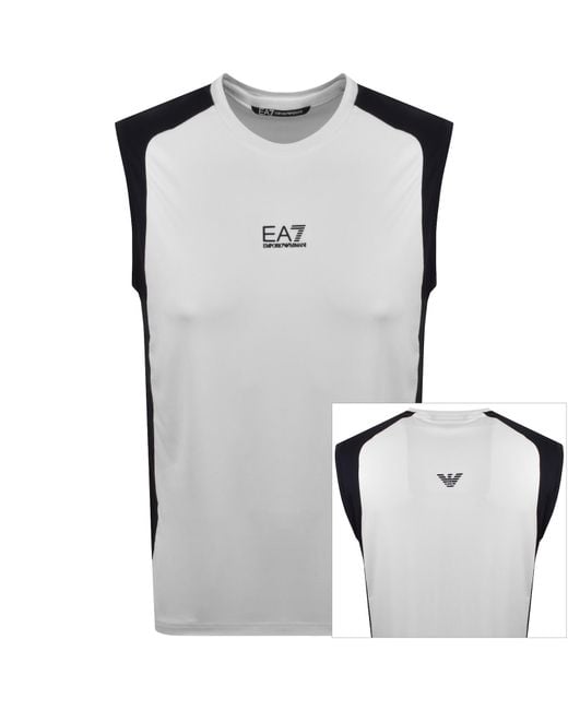 EA7 Gray Emporio Armani Tennis Pro Vest for men