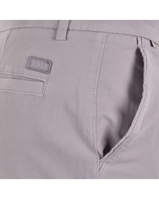 BOSS BUSINESS Gray Boss Kane Chino Shorts for men
