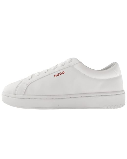 HUGO White Neston Tennis Trainers for men