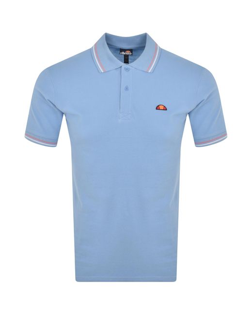 Ellesse Blue Rooks Short Sleeve Polo T Shirt for men