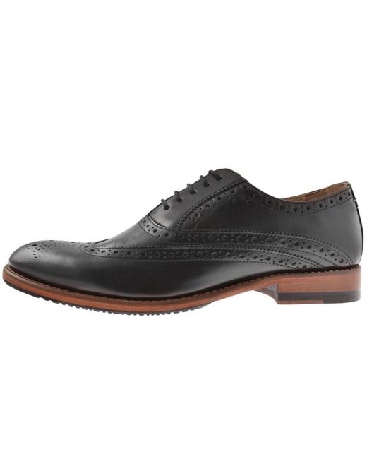 Oliver Sweeney Black Ledwell Brogue Shoes for men