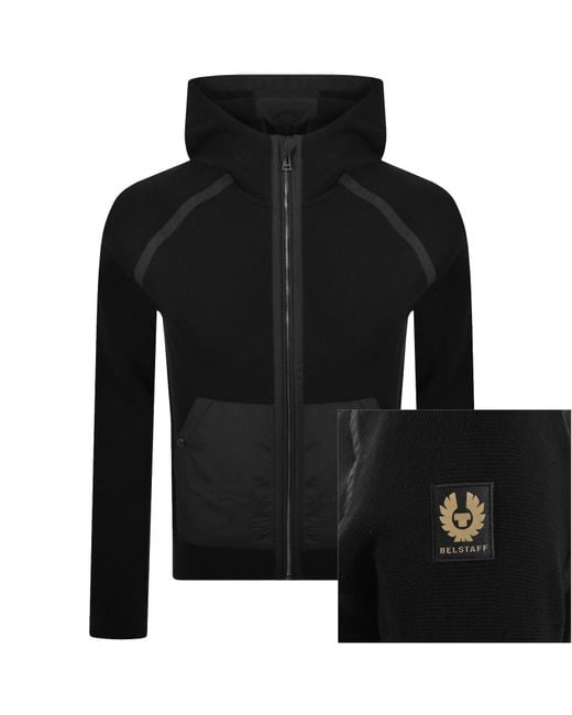 Belstaff Black Full Zip Hoodie for men