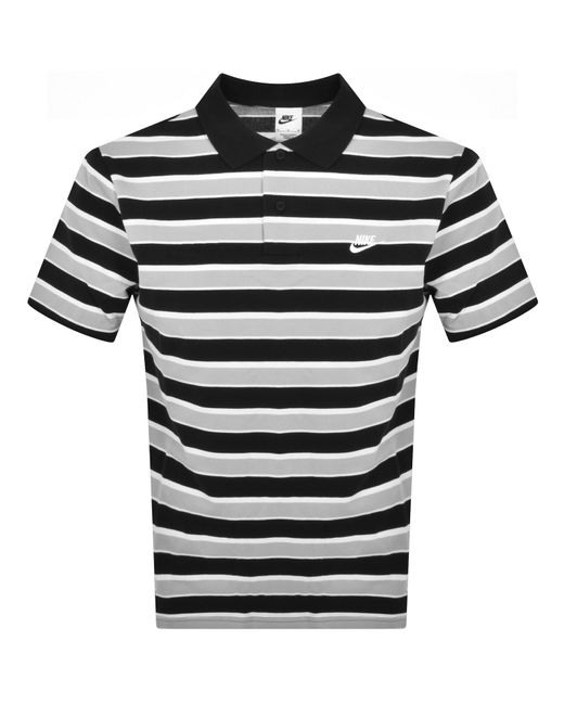 Nike Black Stripe Polo T Shirt for men