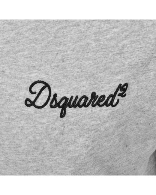DSquared² Gray Loose Fit T Shirt for men