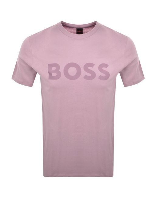 Boss Pink Boss Thinking 1 Logo T Shirt for men